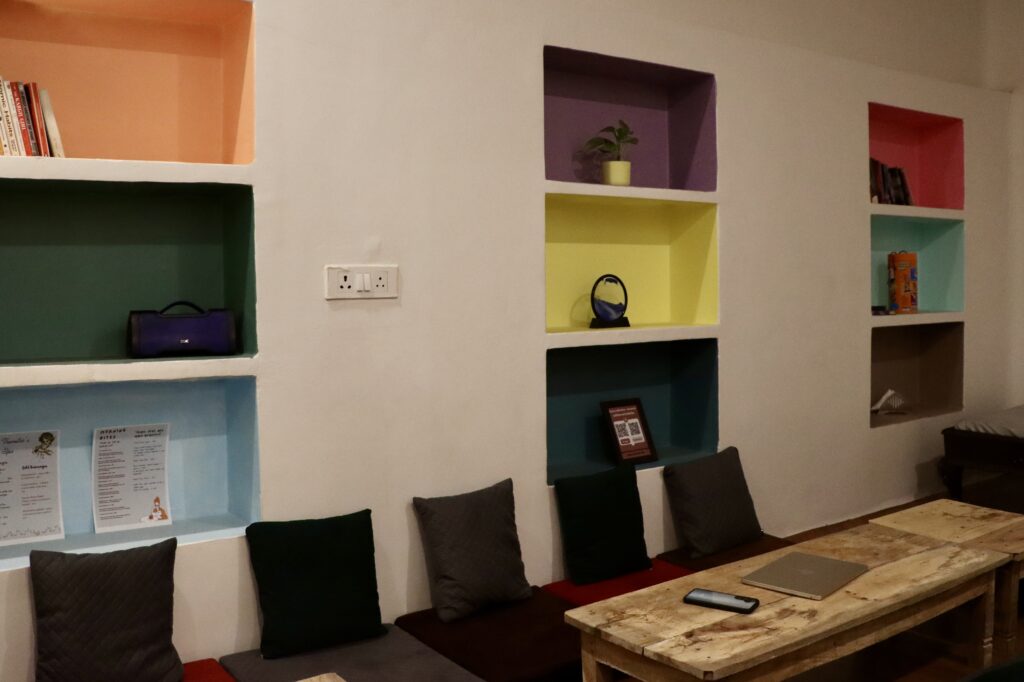 Bed in dorm room at Mosaic Hostel Varanasi Rooftop view at Mosaic Hostel Varanasi Female dorm beds Mosaic Hostel Lobby of Mosaic Hostel Varanasi Wi-Fi zone Mosaic Hostel